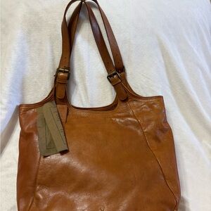 Vilenca from Holland Tan Leather Tote Bag